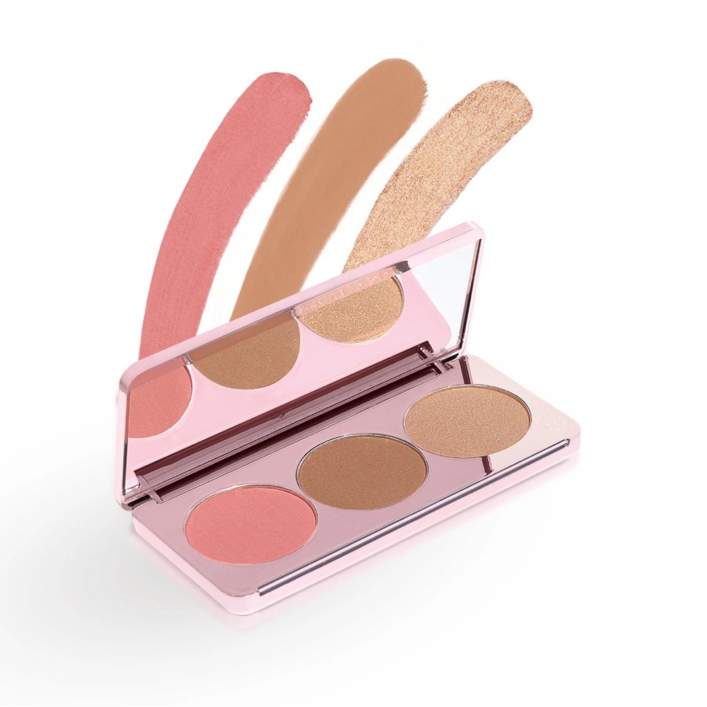 Trio Eyeshadow Palette - Pink, Brown, Gold